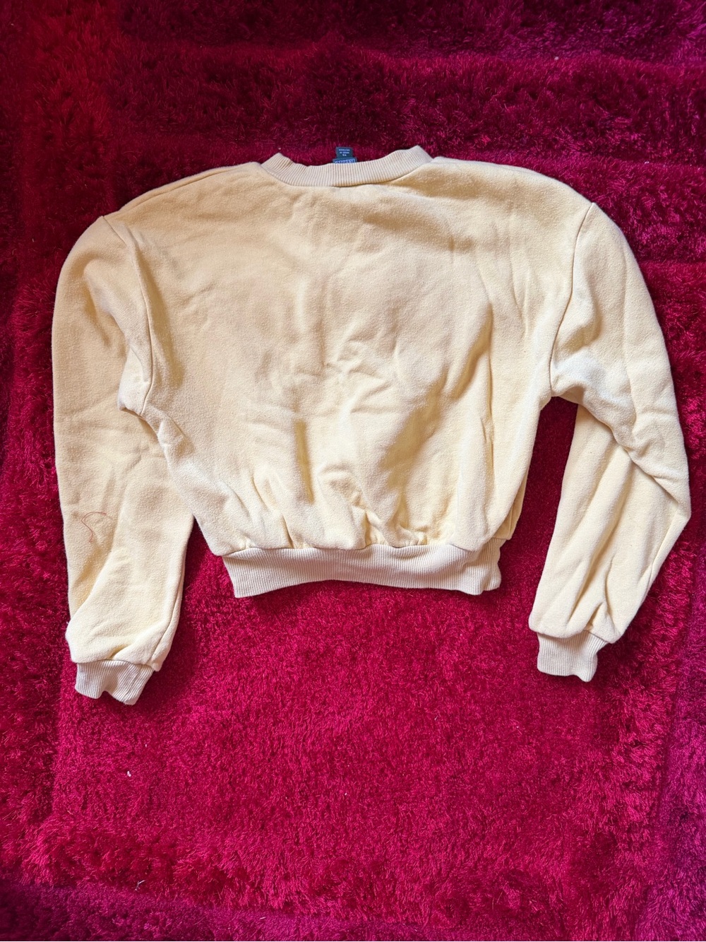 Women’s Butter Yellow Cropped Sweatshirt